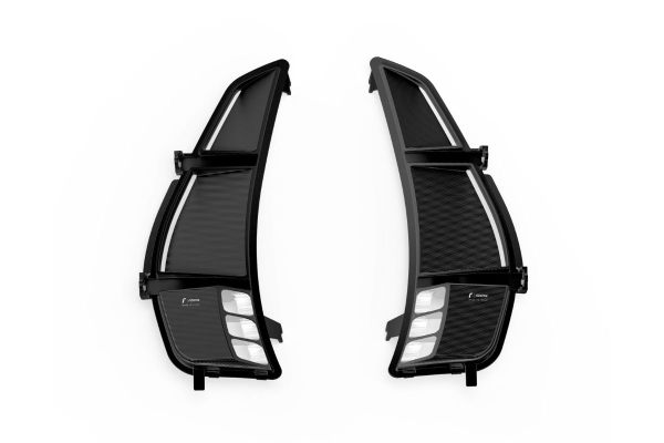 Rizoma Lufteinlassgitter Handschuhfach schwarz für neue Vespa GTS 125 und 300 Modelle ab Baujahr 2023